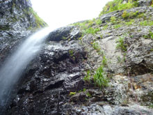 大滝の登攀ライン