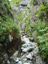 ゴルジュの突き当たり