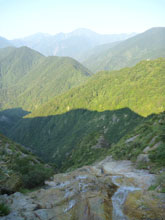 最上段の落ち口にて